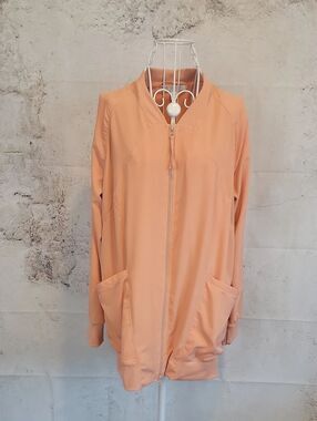 Zella Activewear Jacket Light Coral Peach Full Zip Womens Size M
